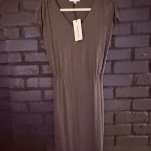 Amour Vert Charcoal Midi Dress